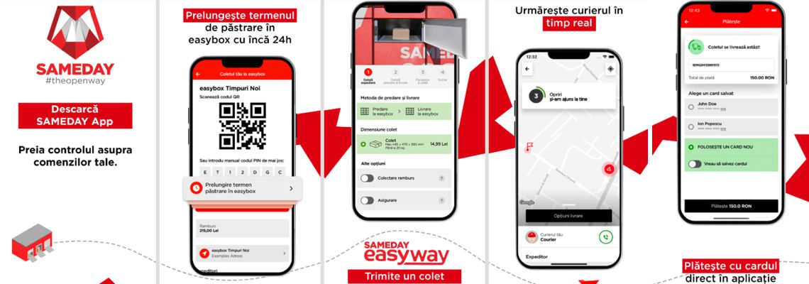 Plateste ramburs cu cardul la curier prin APP SameDay!
