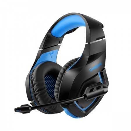 Casti gaming stereo Onikuma K1B Blue, USB si Jack 3.5 mm