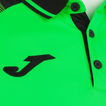 Tricou polo copii Joma Esential II, verde fluorescent