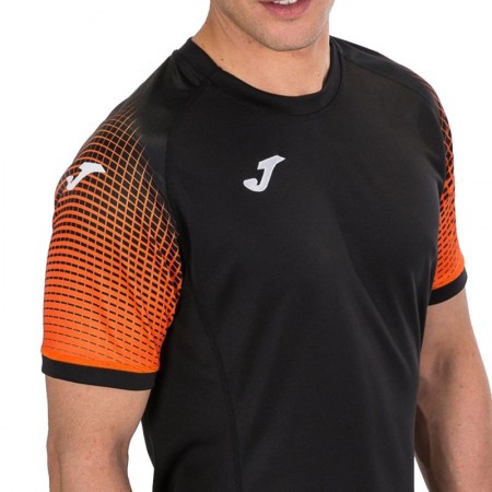 Tricou Joma Hispa negru-orange, poliester, XL